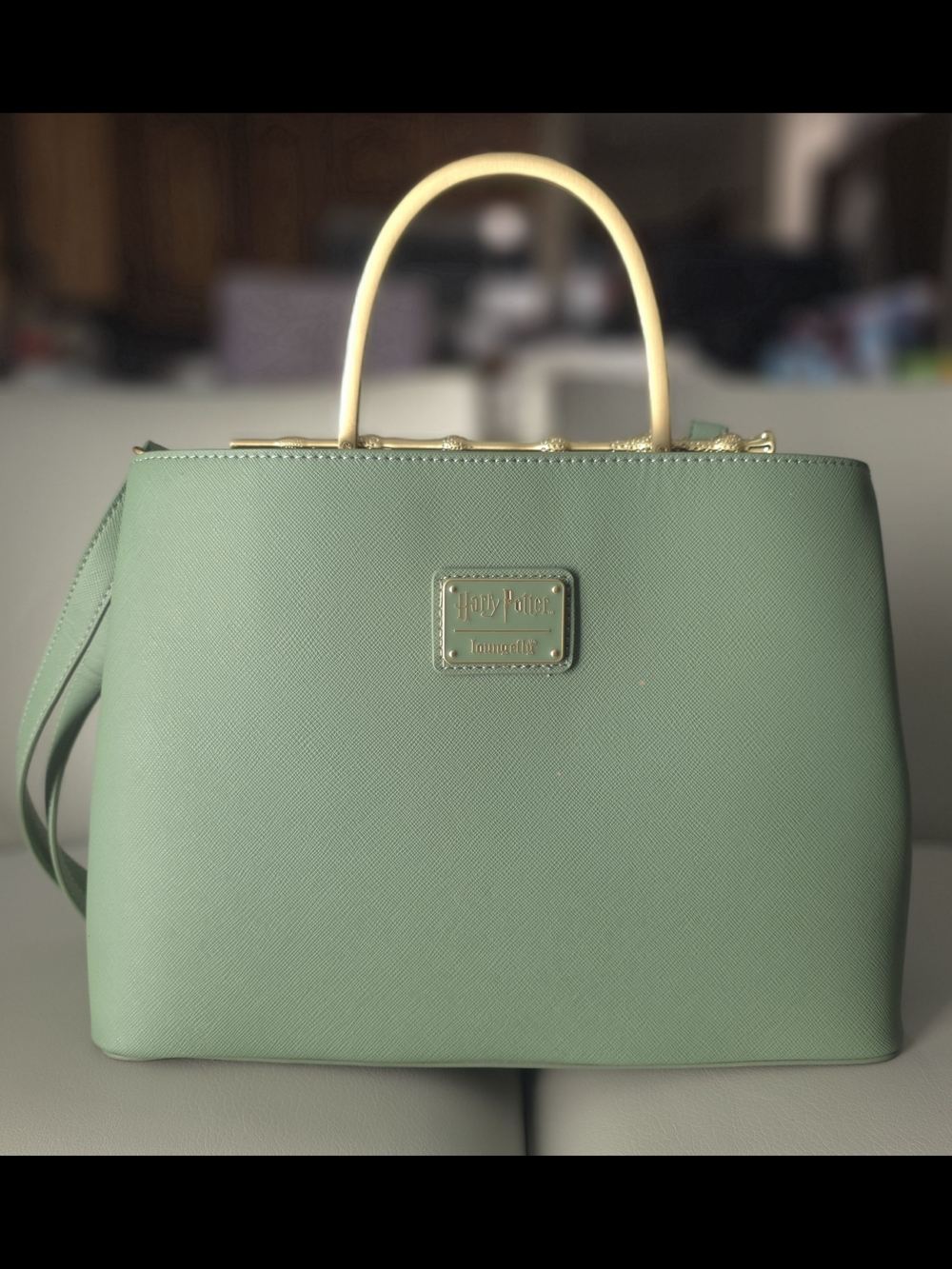 Loungefly Harry Potter Sage Green Satchel Crossbody Bag